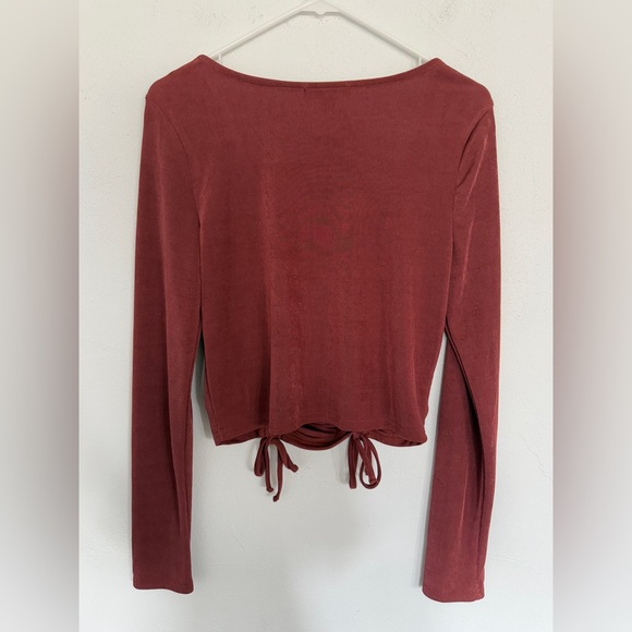 Women's Ruched Rust Top - Picture 9 of 9